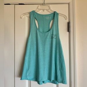 Vineyard Vines Women's Teal Scoop Neck Racerback Tank